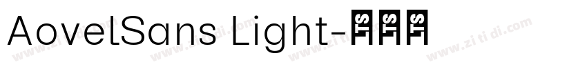 AovelSans Light字体转换
